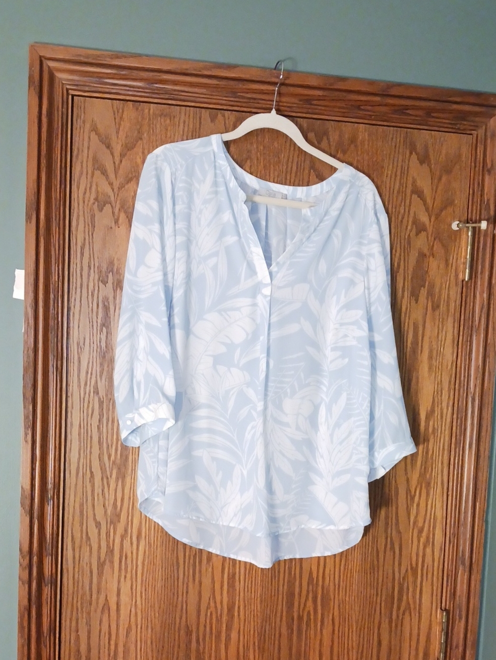 Women's Dalia Pullover V Neck 3/4 Sleeve Top